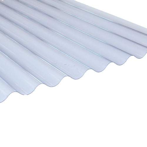 3"ASB Profile Corrugated PVC Sheet Lightweight 0.8mm Clear