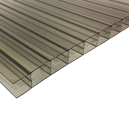 16mm Triplewall Polycarbonate Roofing Sheet Bronze